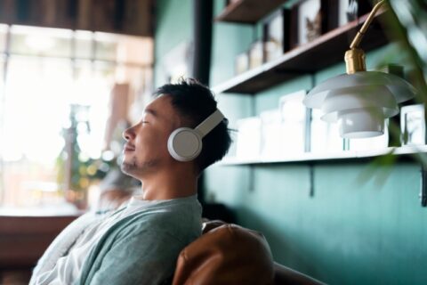 Man Listening Music